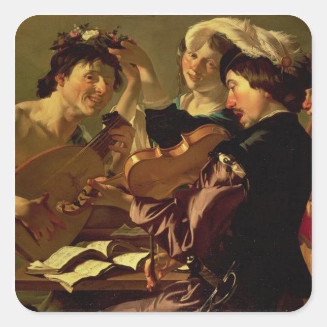 Pegatina Cuadrada El concierto (Anverso)