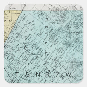 Pegatina Cuadrada El condado de Sonoma, California 13