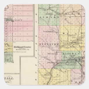 Pegatina Cuadrada El condado de Trempealeau, Wisconsin