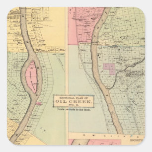 Pegatina Cuadrada El condado de Venango Pennsylvania, cala el