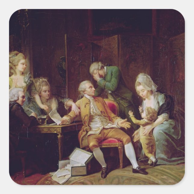 Pegatina Cuadrada El contrato roto (Anverso)