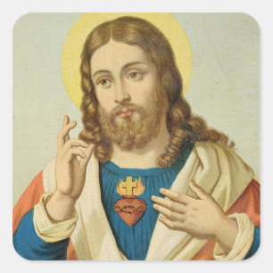 Pegatina Cuadrada El corazón sagrado