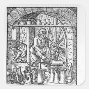 Pegatina Cuadrada El creador de tankard