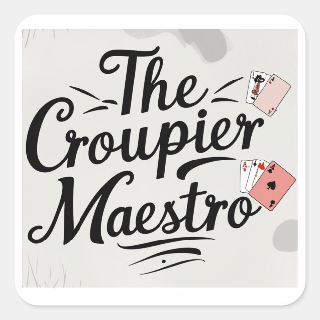 Pegatina Cuadrada El Croupier Maestro (Anverso)