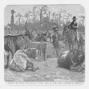 Pegatina Cuadrada El curioso viajero