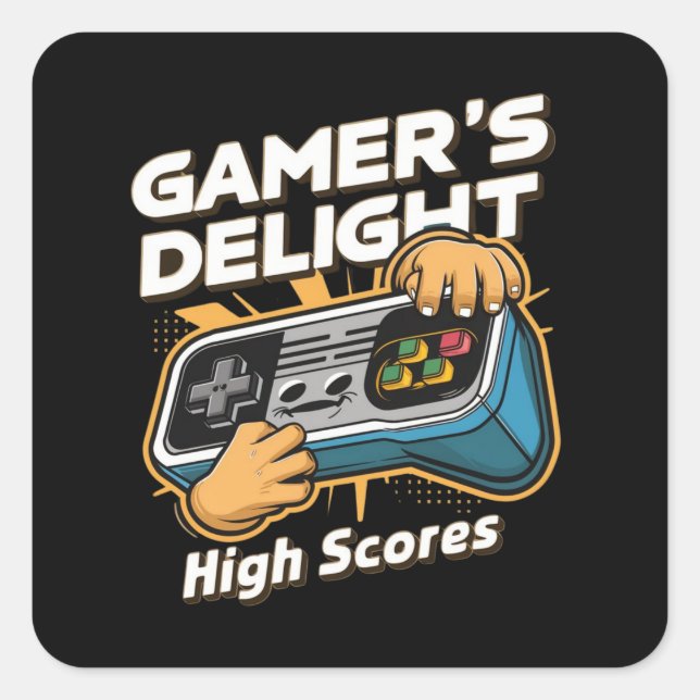 Pegatina Cuadrada El declive de los jugadores (Anverso)