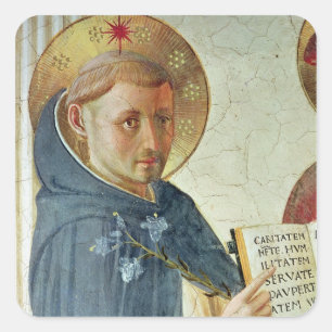 Pegatina Cuadrada El delle Ombre, detalle de Madonna de St Dominic