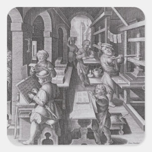 Pegatina Cuadrada El desarrollo de la impresión