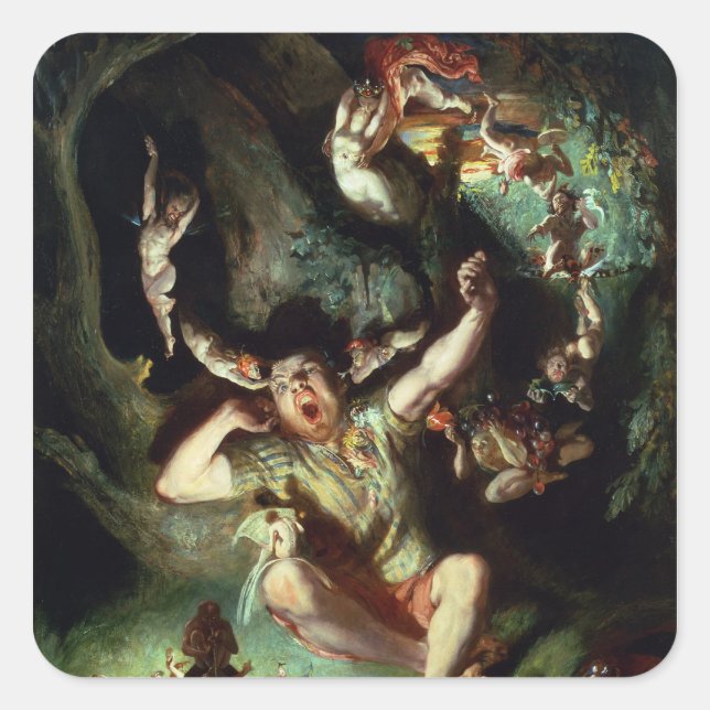 Pegatina Cuadrada El desencanto de lo inferior (Anverso)