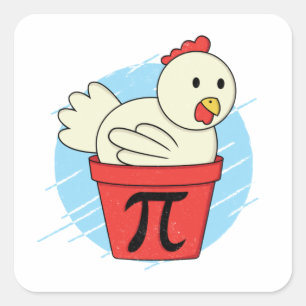 Pegatina Cuadrada El Día De La Pi De Las Matemáticas Graciosas En 