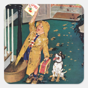 Pegatina Cuadrada El día de madre feliz