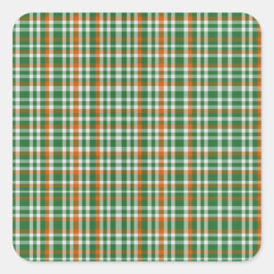 Pegatina Cuadrada El Día de San Patricio la bandera de Irlanda color