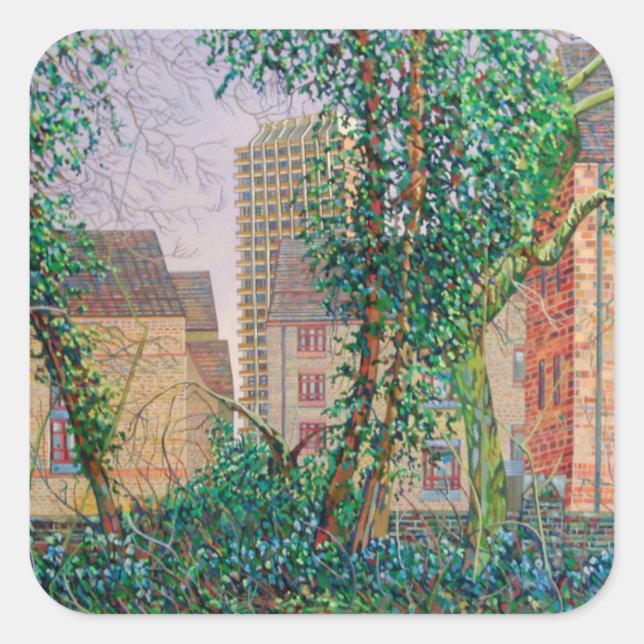 Pegatina Cuadrada El día más corto (Anverso)