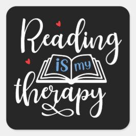 Pegatina Cuadrada El Día Mundial del Libro es el Aprendizaje