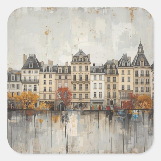 Pegatina Cuadrada El diseño de Quarters 02 (Anverso)