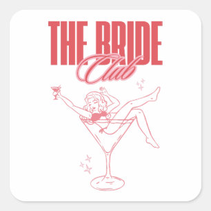 Pegatina Cuadrada El Diseño del Club de la Novia Copa de Martini F