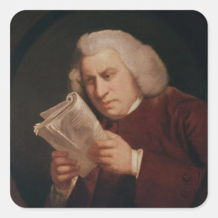 Pegatina Cuadrada El Dr. Samuel Johnson 1775