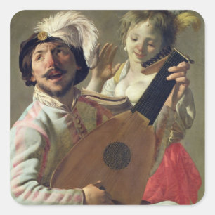 Pegatina Cuadrada El Duet, 1628