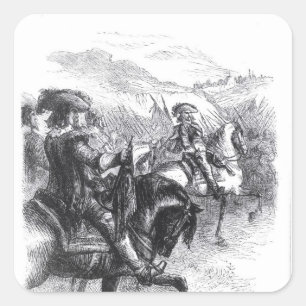 Pegatina Cuadrada El Duque de Monmouth avanza en Taunton