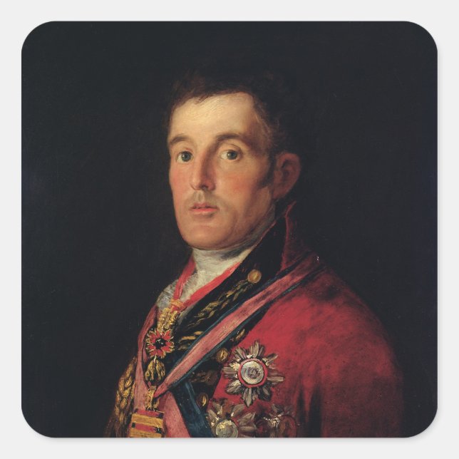 Pegatina Cuadrada El duque de Wellington 1812-14 (Anverso)