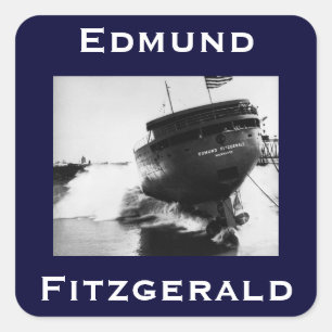 Pegatina Cuadrada El Edmund Fitzgerald