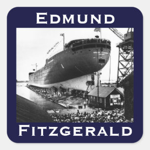 Pegatina Cuadrada El Edmund Fitzgerald