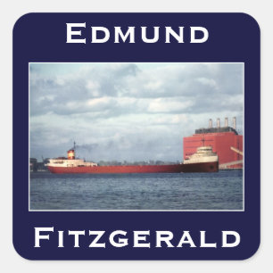 Pegatina Cuadrada El Edmund Fitzgerald