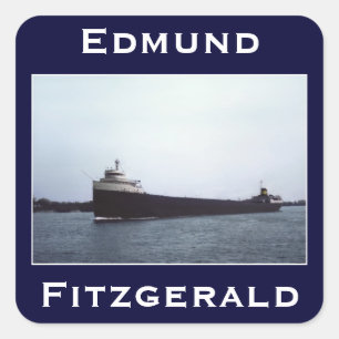 Pegatina Cuadrada El Edmund Fitzgerald