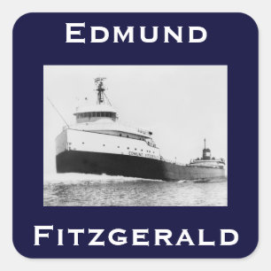 Pegatina Cuadrada El Edmund Fitzgerald