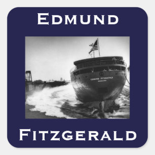 Pegatina Cuadrada El Edmund Fitzgerald