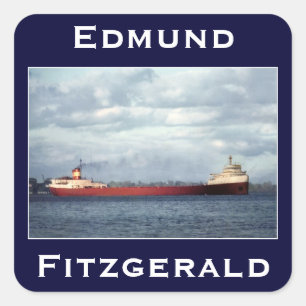 Pegatina Cuadrada El Edmund Fitzgerald