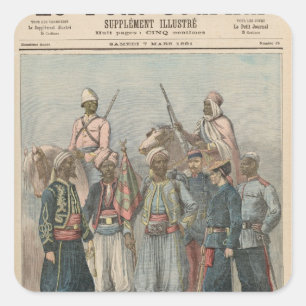 Pegatina Cuadrada El Ejército Colonial