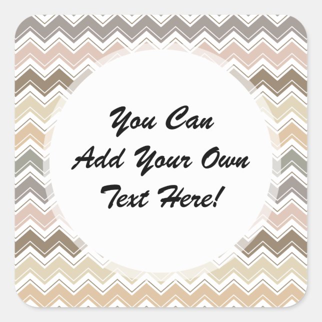 Pegatina Cuadrada El elegante patrón de tono de la Tierra del diseña (Anverso)