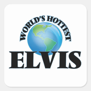Pegatina Cuadrada El Elvis más caliente del mundo