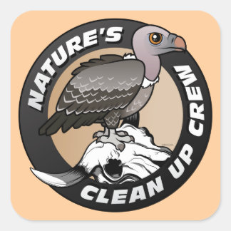 Pegatina Cuadrada El equipo de limpieza de la naturaleza