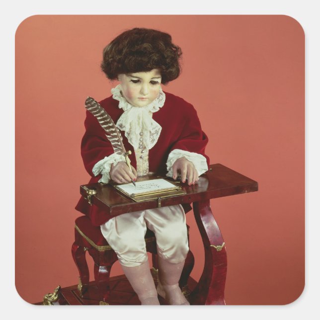 Pegatina Cuadrada El escribano (Anverso)