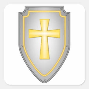 Pegatina Cuadrada El Escudo De La Fe