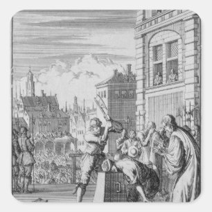 Pegatina Cuadrada El escudo rajado