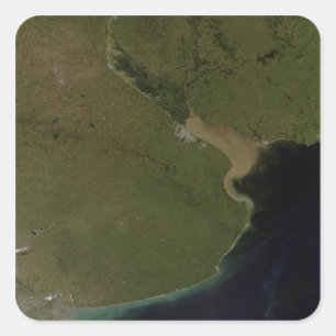 Pegatina Cuadrada El estuario del Río de la Plata