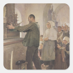 Pegatina Cuadrada El ex voto, 1898