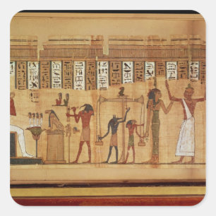 Pegatina Cuadrada El fallo de Osiris, detalle