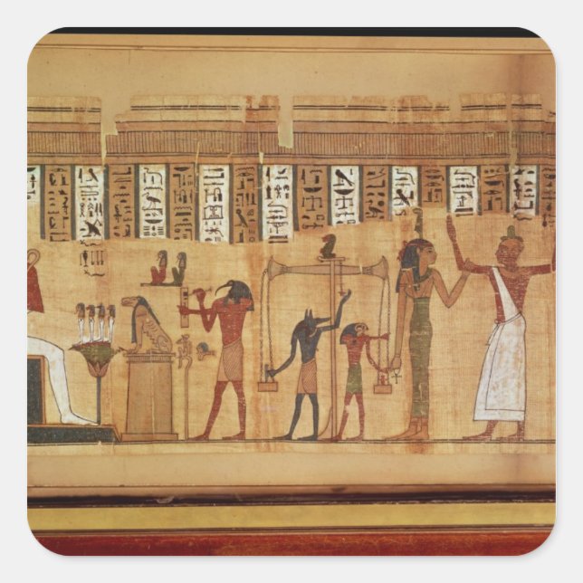 Pegatina Cuadrada El fallo de Osiris, detalle (Anverso)