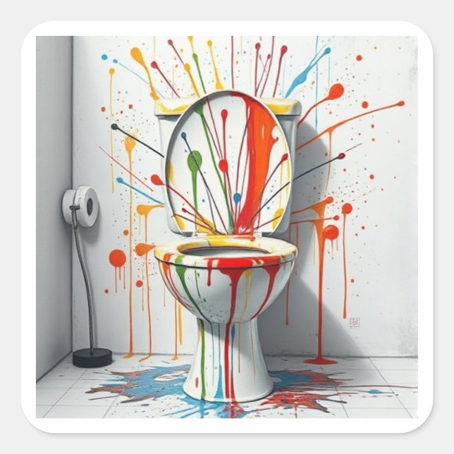 Pegatina Cuadrada El "fARTwork" (Anverso)