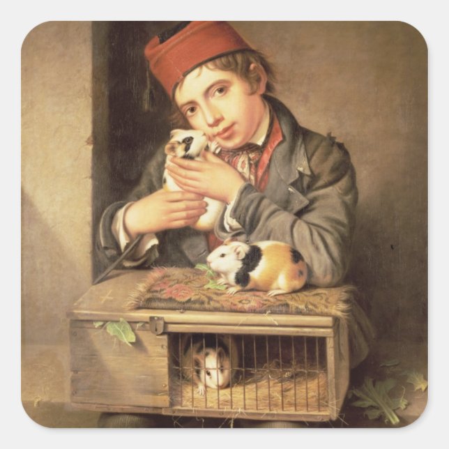 Pegatina Cuadrada El favorito (Anverso)