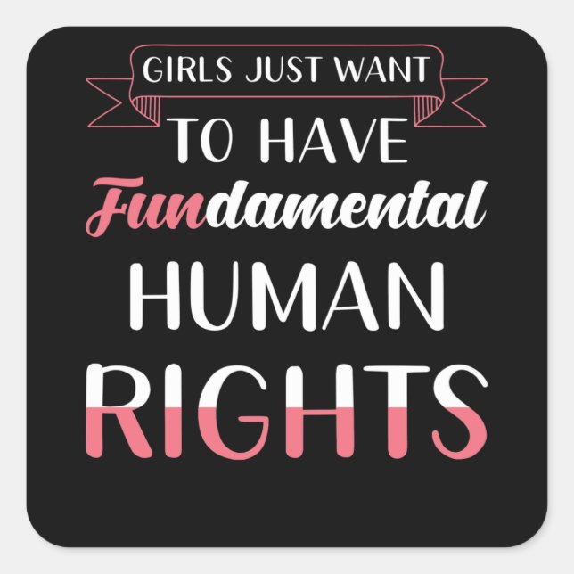 Pegatina Cuadrada El feminismo dice (Anverso)