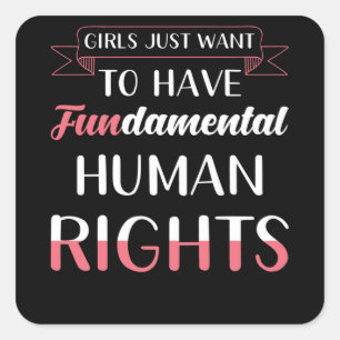 Pegatina Cuadrada El feminismo dice