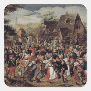 Pegatina Cuadrada El festival del pueblo