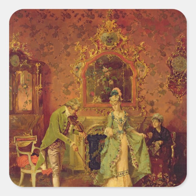 Pegatina Cuadrada El Fiddler (Anverso)