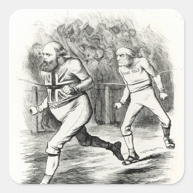 Pegatina Cuadrada El fin (Anverso)