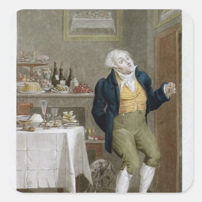 Pegatina Cuadrada El fin de las gastronomías (Anverso)